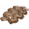 Vlnitý clip in maxi set 53cm pravé ľudské vlasy - REMY 200g - TMAVÝ MELÍR