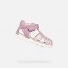 Geox Ružové dievčenské barefoot sandále Sandal Steppieup Ružová 20