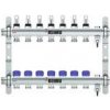 REHAU Nerezový rozdeľovač HKV-D Easyflow 7 vykurovacích okruhov s ukazovateľom prietoku MFI min/max, 13831701200