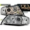 Tuning-tec PREDNÉ SVETLOMETY ANJELSKÉ OČI CHROME pasujú na AUDI A6 05.97-09.99