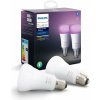 LED žiarovka Philips Hue White and Color ambiance 6,5 W E27 set 2ks (929002489602)