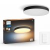 Philips HUE LED White Ambiance 41160/30/P6 Enrave L stropné svietidlo 33,5W 4300lm 2200-6500K 42,5cm čierne stmievateľné BlueTooth + HUE Switch