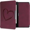 Puzdro KW Mobile - Brushed Heart - KW4897512 - pre Amazon Kindle Paperwhite 4 (2018) - tmavo červené (KW Mobile obal na Amazon Kindle Paperwhite 4 (2018), flip, Brushed Heart, Autosleep, Dark Red + zá