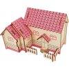 Drevené 3D puzzle fialový dom