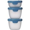 B.box Sada škatuliek Snack tubs 3 ks Modré