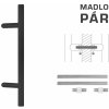 Madlo na dvere FT - MADLO kód K10 Ø 30 mm UN pár CIM - čierna matná (FNO) | MP-KOVANIA.sk