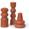 Ferm Living Sviečky Torno Candles, set 3 ks – jantárové