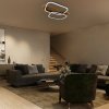 NEDES TA1301/BW Stropné LED svietidlo s diaľkovým ovládačom 95W, 3000K-6500K, 7600lm, IP20, čierna/hnedá