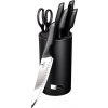 Sada kuchynských nožov v nerezovom stojane 7 dielna Berlingerhaus Black Silver Collection BH-2796