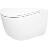 Rea Richard Tornado, závesná WC misa 490x360x325 mm + WC sedadlo z duroplastu, biela lesklá, REA-C4802