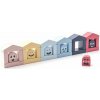 CUBIKA Farebné domčeky - drevená stavebnica 30 dielov