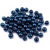 Sklenené voskové perly Ø6 mm modrá parížska 50g