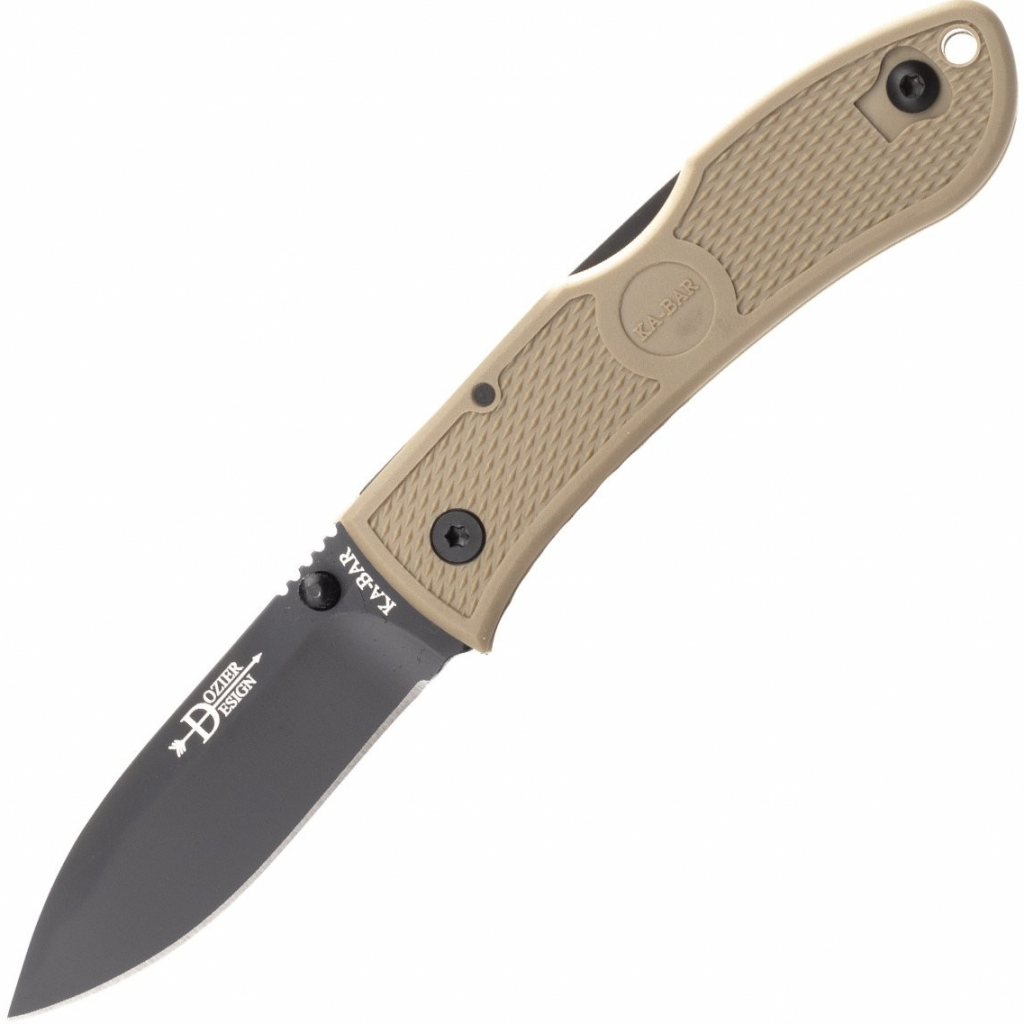 KA-BAR Dozier Foding Hunter Coyote Brown Tan Handle, Blade 4062CB