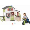 Set domček Priateľov a odrážadlo motorka Friends House Life Smoby rozšíriteľný s kuchynkou a elektronickým zvončekom