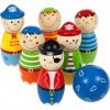 Bigjigs Toys dřevěné hry - kuželky Piráti