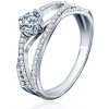 Strieborný prsteň Royal Fashion HA-XJZ023-SILVER-MOISSANITE-ZIRCON Veľkosť: 6 (EU: 51-53)