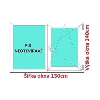 Soft Dvojkrídlové plastové okno 130x140 cm, FIX+OS od 158,96 € - Heureka.sk