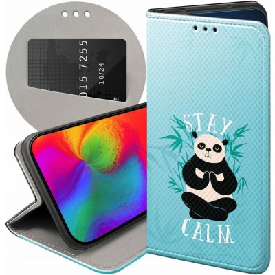 Flipové puzdro Hello Case pre Huawei MAGIC 5 LITE / HONOR X40 / X9A PUZDRO S POTLAČOU KABURA modré zvieratká pandy