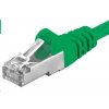 PREMIUMCORD Patch kábel CAT6a S-FTP, RJ45-RJ45, AWG 26/7 0,5m zelený sp6asftp005G