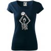Basketbal kostra - Dámske tričko Pure - 3XL ( Tmavomodrá (veľmi tmavá - skoro čierna) )