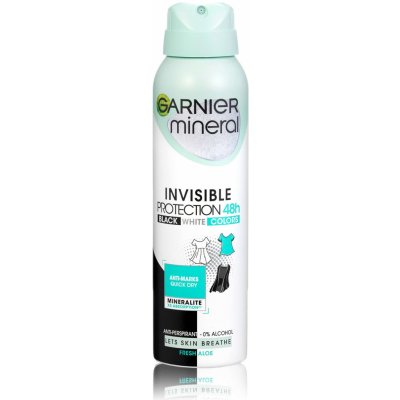 Garnier Mineral Quick Dry Invisible Black White Colors 48 h Fresh Spray 150m Garnier