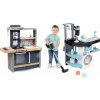 Set práčovňa a kuchynka Evolutive Rowenta Wash&Clean Laundry Smoby s nastaviteľnou výškou a elektronickým vysávačom so zvukom