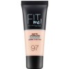 Maybelline Fit Me! Foundation Matte + Poreless tekutý make-up so zmatňujúcim účinkom 097 Natural Porcelain 30 ml
