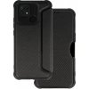 Flipové puzdro TopQ Razor Carbon pre Xiaomi Redmi 12C/11A čierne