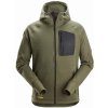 Snickers Workwear Mikina s kapucňou FlexiWork Mesh khaki veľ. L
