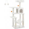 Songmics Kočičí škrabadlo Lupola biele II 143 cm