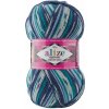 Superwash comfort socks Modro zelená 7708