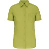 Kariban Košile Judith K548, popelínová, krátký rukáv, dámská COT20K548g7200-burnt lime XS Zelená lime burnt