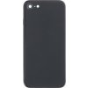 Stredný rám + zadný kryt + sklíčko a rám zadnej kamery+ bočné tlačidlá + priehradka na SIM kartu pre iPhone SE 2022/2020 čierna farba