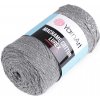 Pletacia priadza Macrame Cotton lurex 250 g - 1 ks 12 (737) šedá strieborná