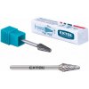 EXTOL INDUSTRIAL, Karbidové frézy HSC/SK, pr. 6mm stopka 3mm dĺžka 50mm Typ: Kónická s polguľatým čelom, 8703883