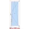 Soft Plastové okno 80x220 cm, otváravé a sklopné
