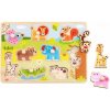 Tooky Toy: Puzzle s uchytením, 9 ks - Divoké zvieratá