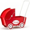 Woody Dřevěný kočárek, červený, 40,5 x 21,5 x 46,5 cm