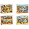 Drevené puzzle Doprava, 4v1