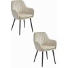 Stolička LUGO - béžový zamat / čierne nohy x 2 9401 71 00 00