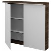 Dreja Dvojdverová zrkadlová skrinka ASTON GA2OE 80 - D25 Teak