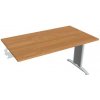 Hobis Rokovací stôl Flex, 140x75,5x80 cm, jelša/kov