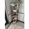 Hanah Home Regál na knihy 5 rohový – Orech