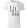 Šachové figúrky kreslené - Tričko z organickej bavlny - M ( Biela )