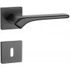 Dverové kovanie MP - AS - BERGENIA - HR 7S (BS - Čierna matná), kľučka-kľučka, WC kľúč, MP BS (čierna mat)