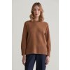 Gant HERRINGBONE DETAIL C-NECK CACAO