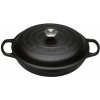 Le Creuset - Liatinový hrniec plytký 26 cm/2,2 l čierny