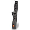 Acar S8 5m kabel, 8 zásuvek, přepěťová ochrana, černá ppacars8-5black