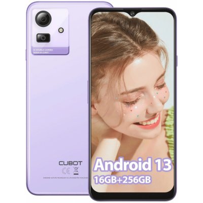 CUBOT NOTE 50 Mobilný telefón bez zmluvy 16GB+256GB/1TB Android 13 Smartphone 6,56" HD+ 90Hz, 5200mAh batéria, odtlačok prsta, GPS, NFC, OTG Fialová CUBOT