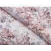 Dekoračná látka Rongo RGP-501 Ružovo-fialkové kvety na bielom - šírka 155 cm